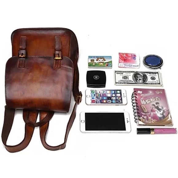 GENUINE LEATHER RETRO BACKPACK - Picture 7 of 9